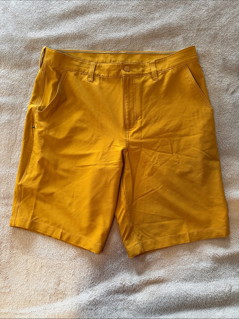 Men's Mustard Yellow Casual Shorts